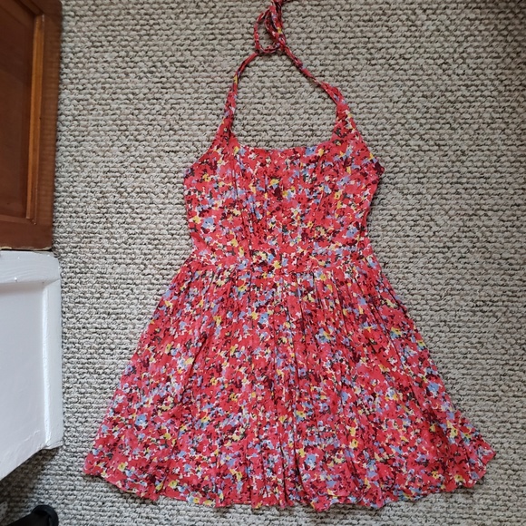 Armani Exchange Coral Floral Halter Dress - Picture 3 of 8